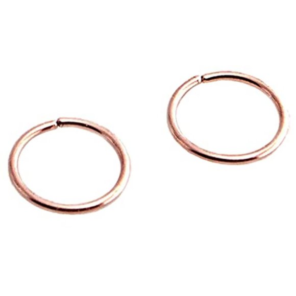 14K Rose Gold Filled Multi Size Open Piercing Hoops Cartilage Helix Tragus - Picture 2 of 7